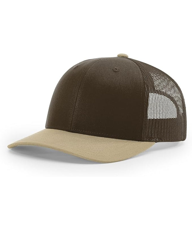 Richardson 112 Trucker Hat - Premium Adjustable Snapback Hat - Structured Six Panel Richardson Blank Caps