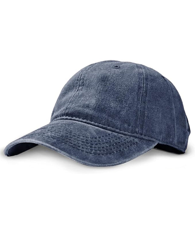 Unisex Vintage Washed Baseball Cap | Low Profile Soft Top Unstructured Cotton Baseball Cap | Adjustable Size Vintage Buckle