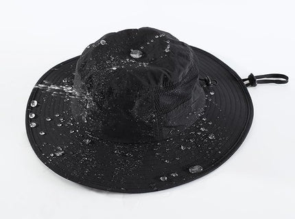 Home Prefer UPF50+ Mens Sun Hat Wide Brim Fishing Hat Womens UV Protection Cap Breathable Mesh Safari Gardening Bucket Hat