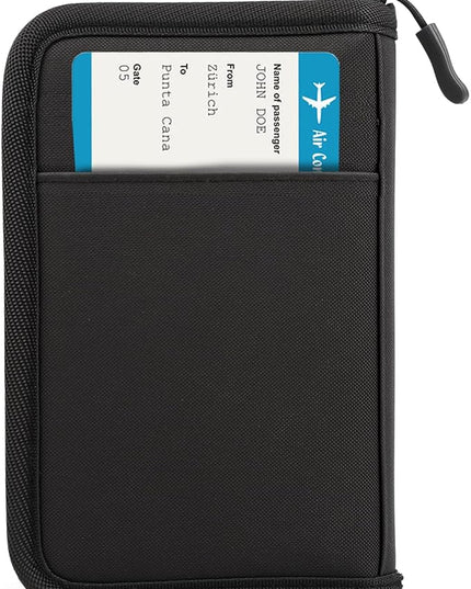Passport Holder for Travel Essentials, RFID Blocking Protector Passport Wallets, Passport Document Organizer Case for Travel Must Have, Passport Book for Women, Couple, Family Cards, Tickets, ID, Cash