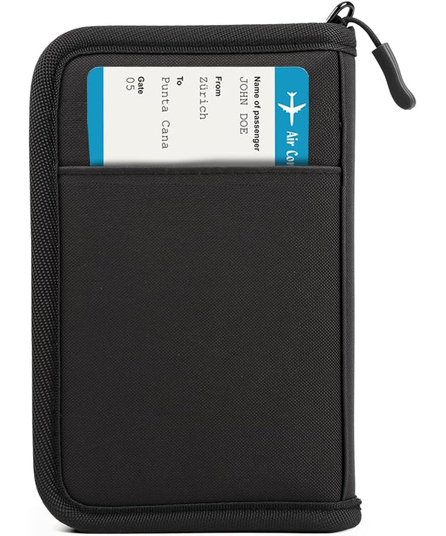 Passport Holder for Travel Essentials, RFID Blocking Protector Passport Wallets, Passport Document Organizer Case for Travel Must Have, Passport Book for Women, Couple, Family Cards, Tickets, ID, Cash