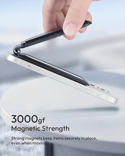 Magnetic Wallet for iPhone, Compatible with MagSafe Adjustable Stand Wallet, RIFD Blocking Leather Magnetic Card Holder for iPhone 17/16/15/14/13/12 Series, Not for iPhone 13/12 Mini