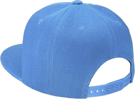 Classic Snapback Hat Cap Hip Hop Style Flat Bill Blank Solid Color Adjustable Size