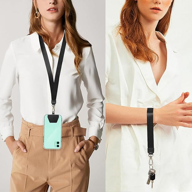 SHANSHUI Phone Lanyard, Neck Wrist Nylon Cell Phone Lanyard, 1 Pcs Tether Pads Compatible with iPhone & All Smartphones in Full Cover Cases