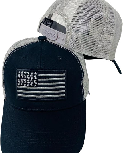 Roytrense Embroidered American Flag Unisex Baseball Cap (100% Cotton)