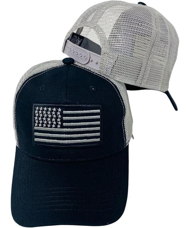 Roytrense Embroidered American Flag Unisex Baseball Cap (100% Cotton)