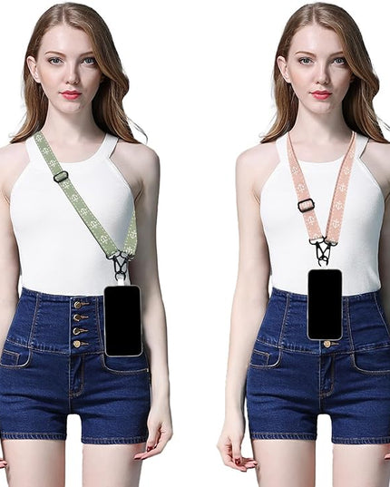 Adjustable 1" Width Phone Crossbody Lanyard and Wristlet Strap - Gift For The Lover In Your Life
