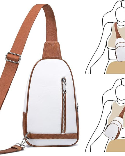 Anti Theft Crossbody Bags for Women Leather Sling Bag Cross Body Travel Purse Chest Bags Fanny Pack Gift Teen Girl