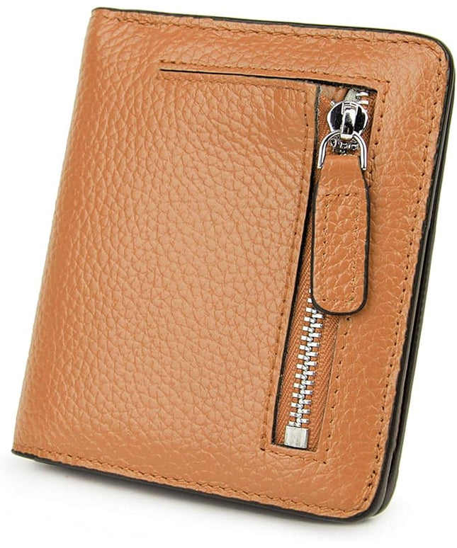 AINIMOER Small Leather Wallet for Women, Ladies Credit Card Holder RFID Blocking Women's Mini Bifold Pocket Purse