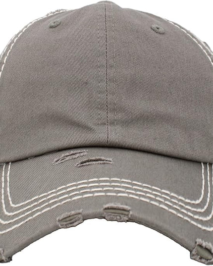 KBETHOS Vintage Washed Distressed Cotton Dad Hat Baseball Cap Adjustable Polo Trucker Unisex Style Headwear
