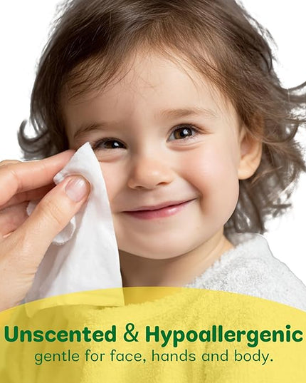 Unscented Travel Wet Wipes, 99% Purified Water Mini Wipes for Sensitive Skin, Hypoallergenic & Plastic-Free Pocket Wipes, 48 Count (8 Packs of 6)
