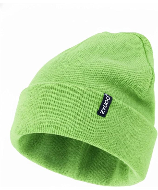 Zylioo Oversize Beanie Hats, XXL Big Size Ribbed Knit Cuffed Winter Hat for Cold Weather, Warm Skull Watch Cap