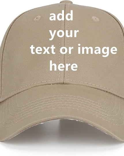 Custom Baseball Cap with Your Text for Men Women,Personalized Adjustable Trucker Caps Casual Sun Peak Hat for Gifts