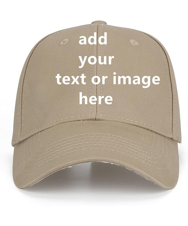 Custom Baseball Cap with Your Text for Men Women,Personalized Adjustable Trucker Caps Casual Sun Peak Hat for Gifts