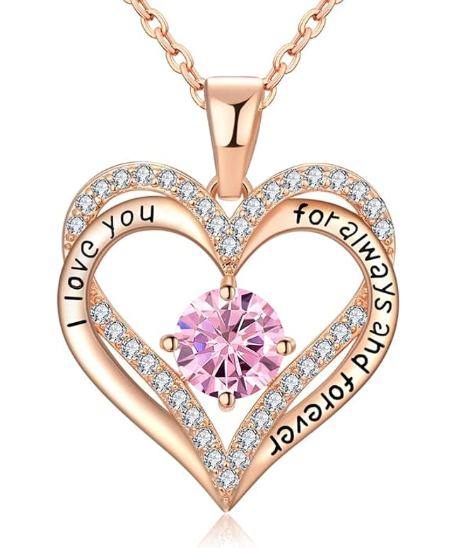 18K Rose Gold Necklaces for Women Birthday Gifts for Women Jewelry for Women Birthday Gifts for Wife Girlfriend Daughter Wife Birthday Gifts for Anniversary Mothers Day Christmas Valentines Gifts