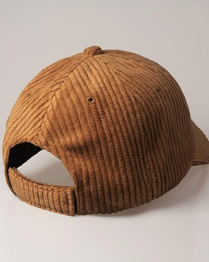 CHOK.LIDS Everyday Corduroy Baseball Cap for Men and Women Dad Hat Unisex Adjustable Lightweight Polo Style Curved Brim
