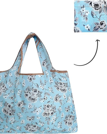allydrew Large Foldable Tote Nylon Reusable Grocery Bags