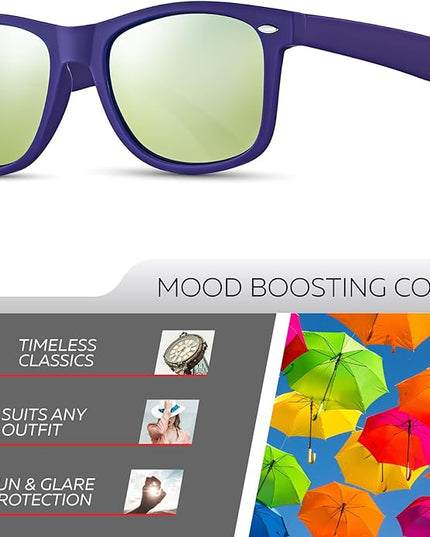 Retro Rewind Polarized Sunglasses for Men and Women - UV Protection Classic Sun Glasses