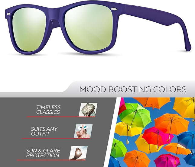 Retro Rewind Polarized Sunglasses for Men and Women - UV Protection Classic Sun Glasses