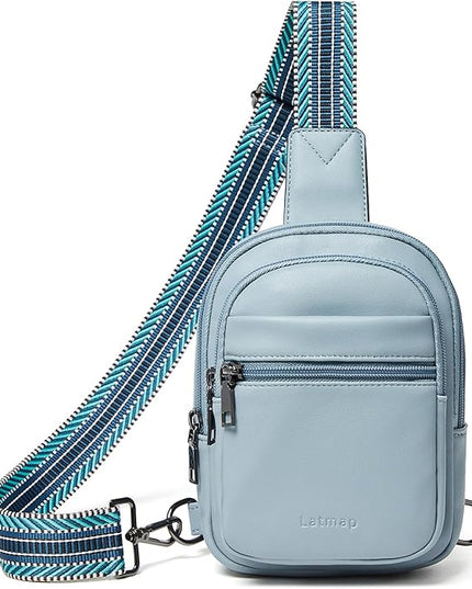 Sling Bag For Women Faux Leather Small Casual Daypack Backpack Fanny Pack Crossbody Chest Bags Purse