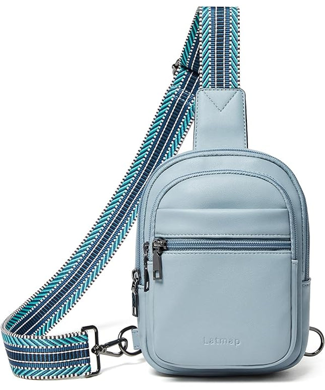 Sling Bag For Women Faux Leather Small Casual Daypack Backpack Fanny Pack Crossbody Chest Bags Purse