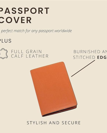 Maruse Italian Leather Passport Cover for Men and Women, Handmade in Italy