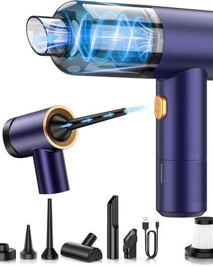 Handheld Car Vacuum Portable Cordless,18000PA High Power Vacuum Cleaner with Brushless Motor.7 in 1 Mini Hand Held Vacuum Rechargeable AirDuster/Blower for Car,Home,Ofice,Pet