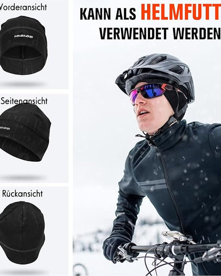 Skull Caps Beanies for Men & Women, Elastic Thermal Running Hat, Windproof Cycling Cap Helmet Liner Soft Beanie Hat