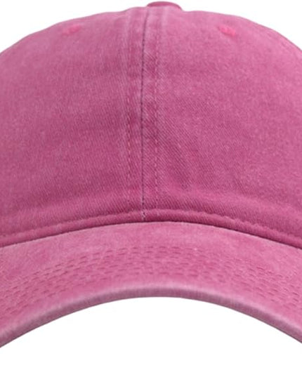 YEANIY Vintage Washed Cotton Plain Baseball Caps Adjustable Unstructured Soft Blank Casual Dad Ball Hats for Men Women