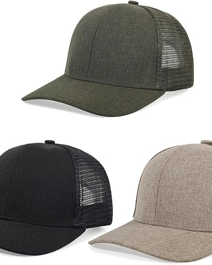 kozinu Unisex Trucker Hats Blank Mesh Snapback Hats Sport Plain Baseball Caps Adjustable Fitted Hat