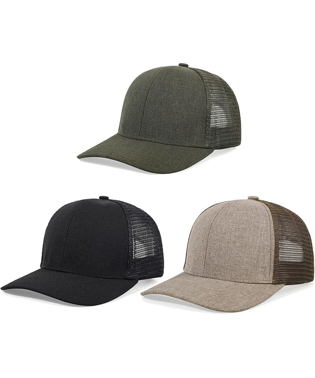 kozinu Unisex Trucker Hats Blank Mesh Snapback Hats Sport Plain Baseball Caps Adjustable Fitted Hat