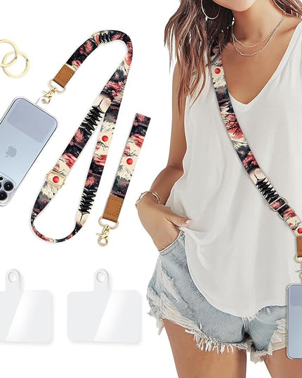 Phone Lanyard Crossbody Strap, Mountain Sunrise Cell Phone Lanyards for Around the Neck Wristlet Shoulder, Wrist Strap for Keys Adjustable Accessories Travel Essentials