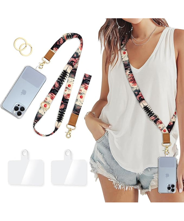 Phone Lanyard Crossbody Strap, Mountain Sunrise Cell Phone Lanyards for Around the Neck Wristlet Shoulder, Wrist Strap for Keys Adjustable Accessories Travel Essentials