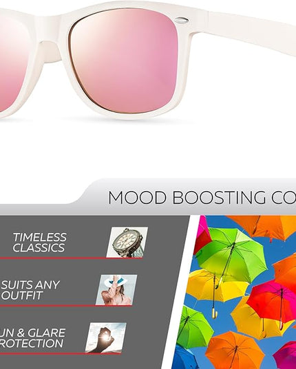 Retro Rewind Polarized Sunglasses for Men and Women - UV Protection Classic Sun Glasses