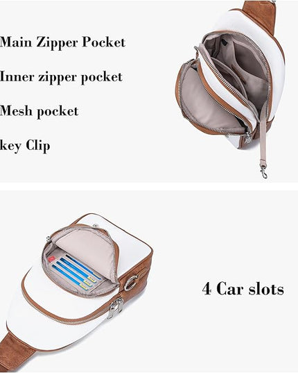 Anti Theft Crossbody Bags for Women Leather Sling Bag Cross Body Travel Purse Chest Bags Fanny Pack Gift Teen Girl