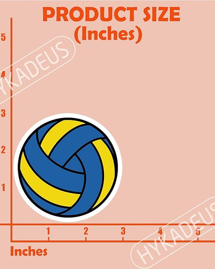 (3Pcs) Volleyball Stickers Waterproof Vinyl Volleyball Ball Decals for Water Bottle, Tumbler, Laptop, Phone Case, Scrapbooking, Team Players, Coach, 3" x 3"