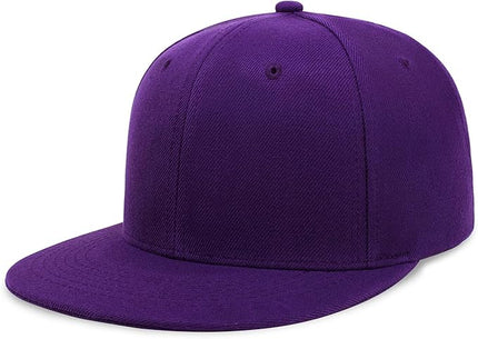 CHOK.LIDS Flat Bill Visor Classic Snapback Hat Blank Adjustable Brim High Top End Trendy Color Style Plain Tone Baseball Cap