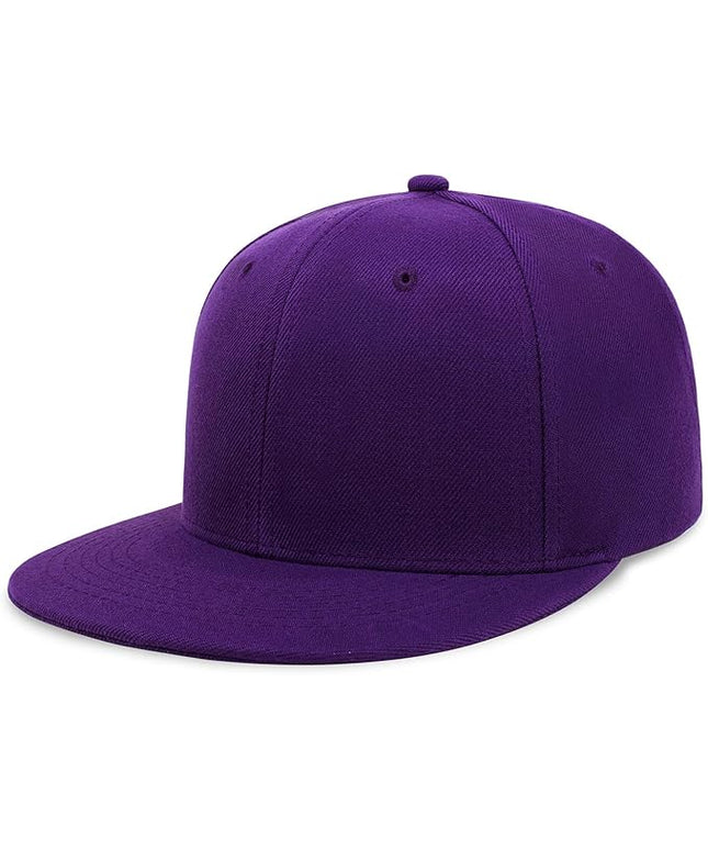 CHOK.LIDS Flat Bill Visor Classic Snapback Hat Blank Adjustable Brim High Top End Trendy Color Style Plain Tone Baseball Cap