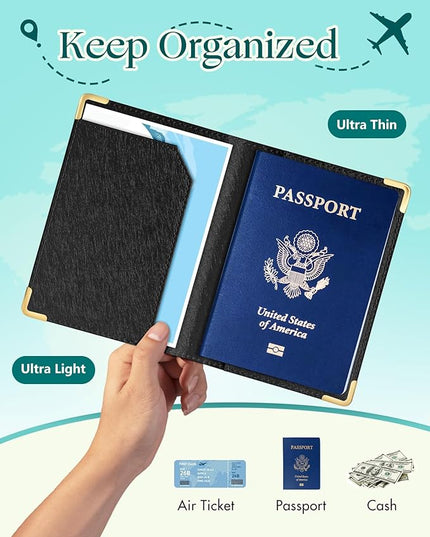 Slohif Passport Holder Lugguage Tag Set Suitcase Cover Wallet Case for Travel Women - Leather Passport Book Personalized Organizer Card Protector Sleeve Essentials Slim Carrier Floral