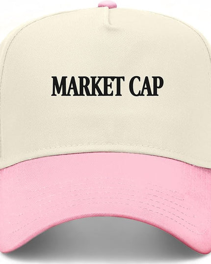 Market Cap Hat | Funny Premium Adjustable Snapback Baseball Vintage Trucker Hats for Men & Women