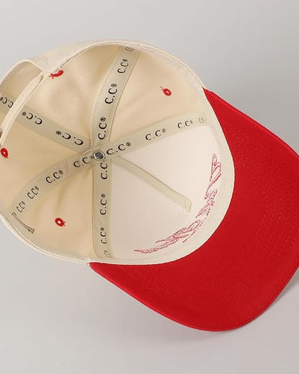 MIRMARU Two-Tone Vintage Canvas Trucker Hats for Men & Women, Adjustable Size Baseball Caps with Trendy Embroidered Design