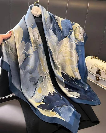 Headscarf Large Square Scarf 35" Fashion Scarves Silk Feeling Hair Wrapping Scarfs Hairscarf BA16