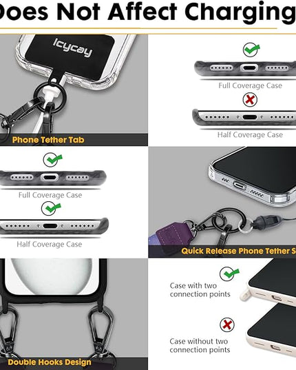 Phone Lanyard Crossbody, Starry Sky Cell Phone Strap for Around The Neck Adjustable, Anti Theft Cute Lanyard for iPhone Case ID Holder Keys Accessories Travel Essential