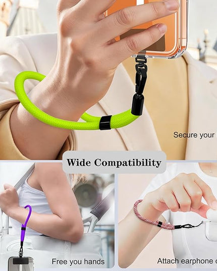 Phone Lanyard, 2 Pack Adjustable Cell Phone Lanyard Hand Phone Wrist Strap with Tether Tabs for Smartphones