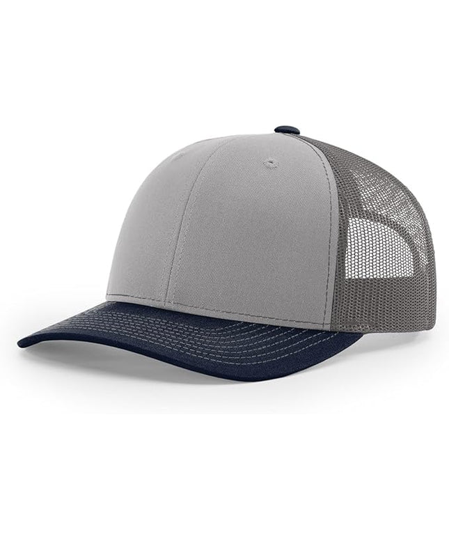 Richardson 112 Trucker Hat - Premium Adjustable Snapback Hat - Structured Six Panel Richardson Blank Caps