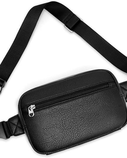 GOINSOUND Fanny Packs Belt Bag For Women Men Everywhere Small Fashion Crossbody Bags Waist Pack Vegan Leather Waterproof Cute Sling Chest Bag For Women
