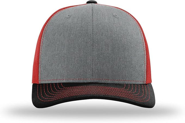 Richardson 112 Trucker Hat - Premium Adjustable Snapback Hat - Structured Six Panel Richardson Blank Caps