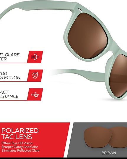 Retro Rewind Polarized Sunglasses for Men and Women - UV Protection Classic Sun Glasses