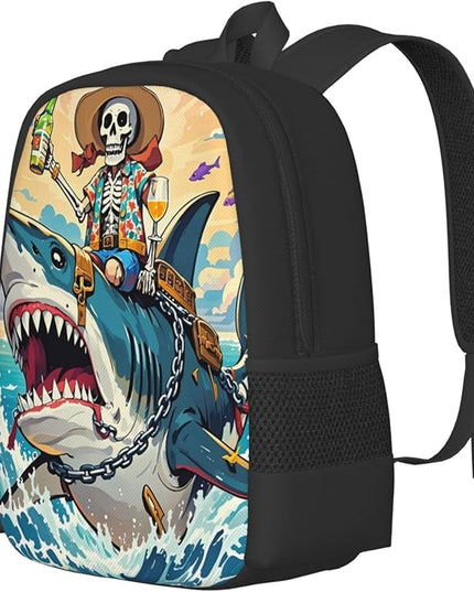 Angry Sea Animal Notebook Backpack Fits 15 Inch Laptop Lightweight Travel Backpack Trip Daypack