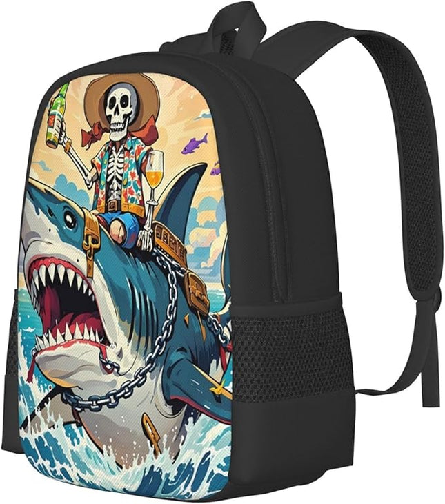 Angry Sea Animal Notebook Backpack Fits 15 Inch Laptop Lightweight Travel Backpack Trip Daypack